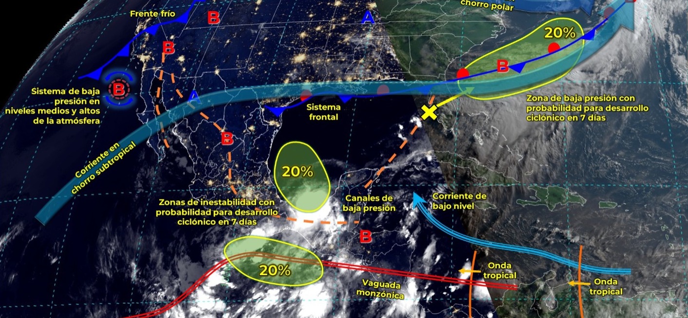 LLUVIAS MUY FUERTES A PUNTUALES INTENSAS EN EL SURESTE DEL PAÍS Y LA