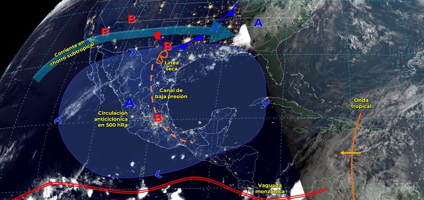 Se mantendrá la tercera onda de calor de la temporada sobre México con temperaturas superiores a los 45°C.