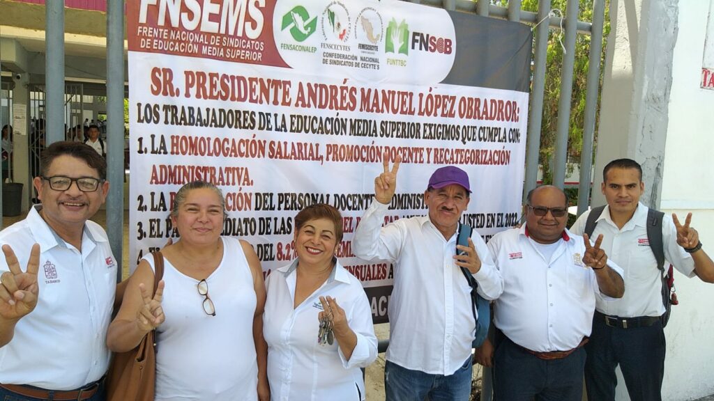 Realizan paro personal sindicalizado del COBATAB.