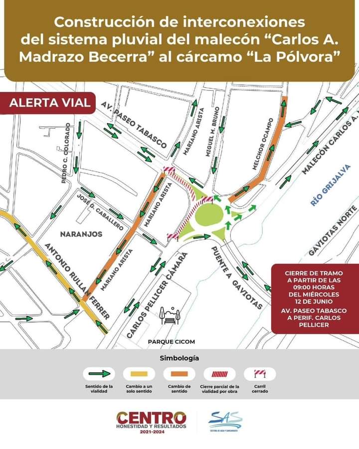 Cambiarán el sentido vehicular en calles de las colonias Centro, Municipal, Tulipanes y Mayito.