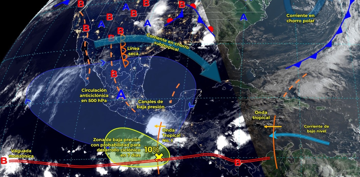 Se mantendrá Tercera onda de calor de la temporada sobre el territorio nacional, con temperaturas que podrían superar los 45 °C en 13 Estados.