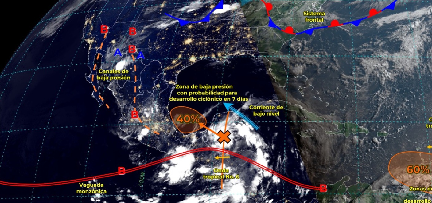 SE PRONOSTICAN LLUVIAS MUY FUERTES CON PUNTUALES INTENSAS PARA TABASCO.