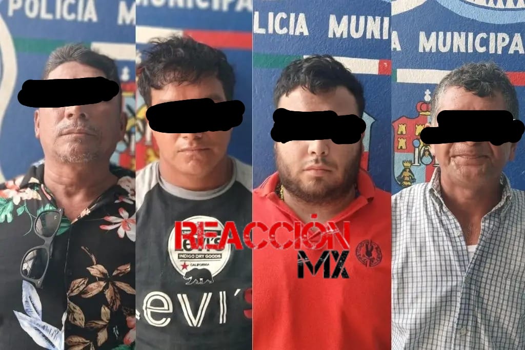 Seguridad Pública municipal, efectúa detenciones de 4 personas por disturbios en una casilla en Huimanguillo.