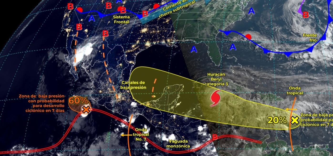 SE ESPERAN LLUVIAS PUNTUALES FUERTES EN TABASCO.