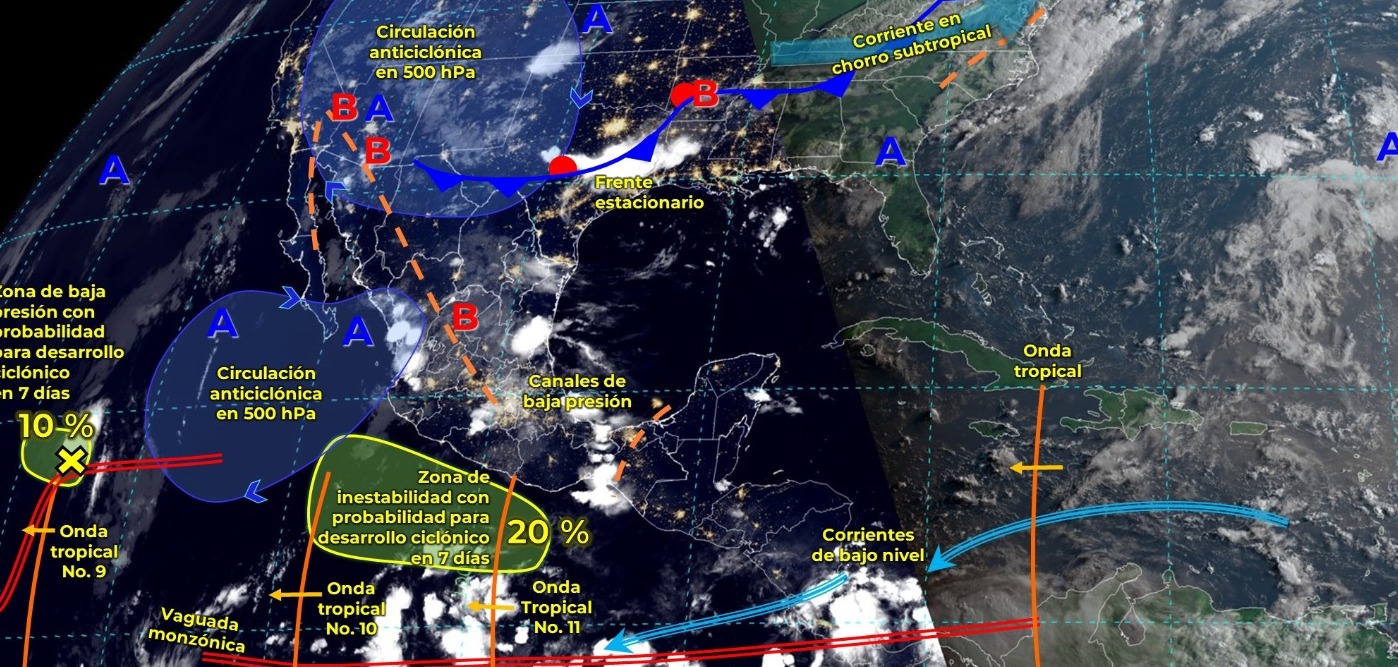 SE ESPERA AMBIENTE CALUROSO Y LLUVIAS FUERTES EN TABASCO.