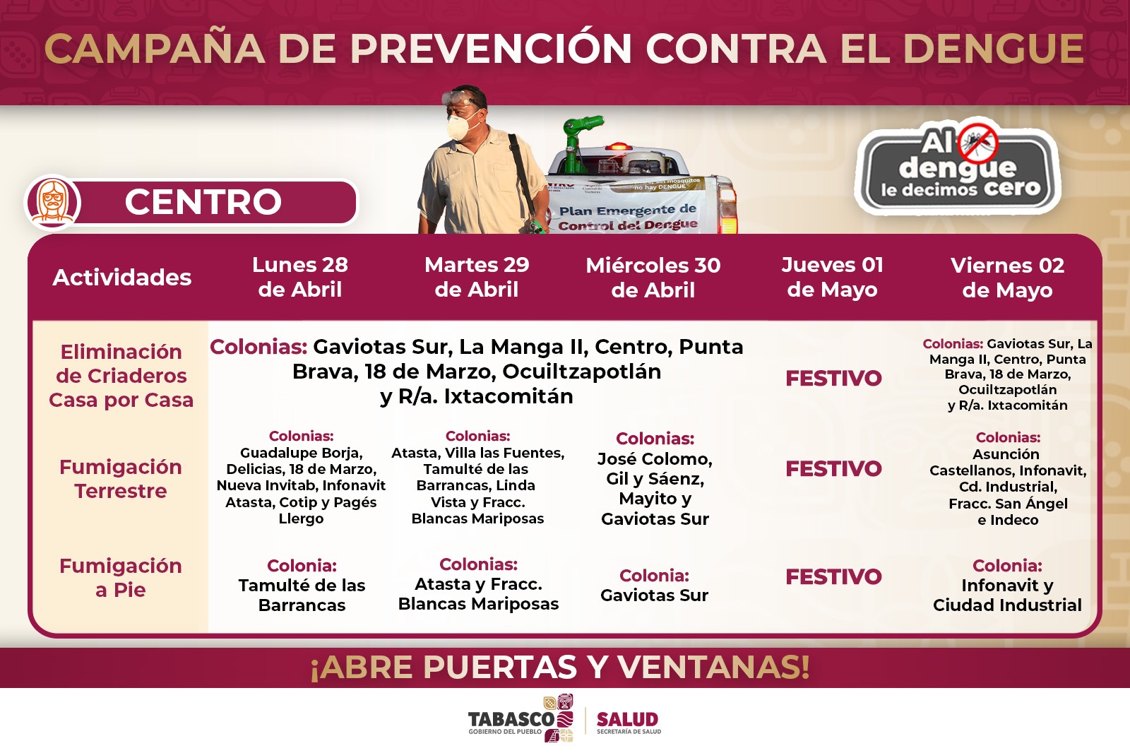 Campaña de prevención contra el Dengue.