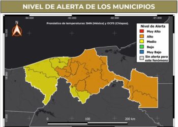 Emite Protección Civil alerta naranja, por posibles efectos de onda de calor en Tabasco.