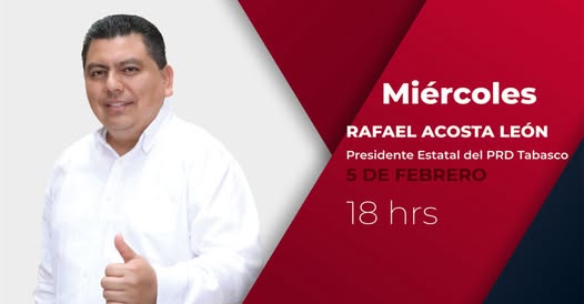 Busca Rafael Acosta, consolidar PRD Tabasco.