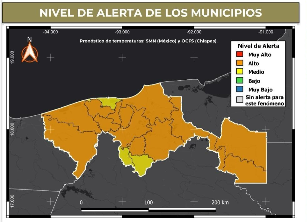 Emite IPCET Alerta Naranja por onda de calor; las temperaturas podrían alcanzar 38°C y 40°C a la sombra.
