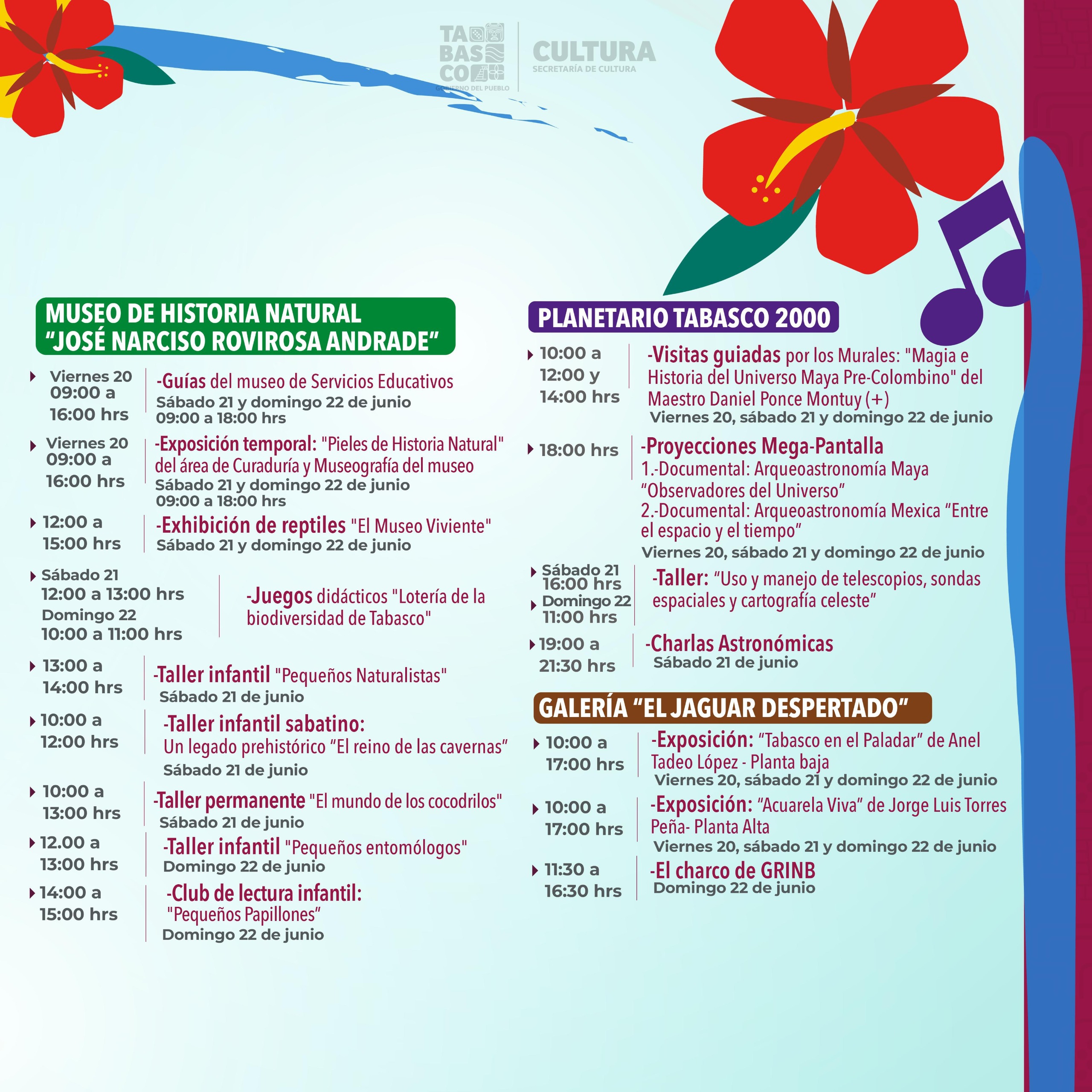 Tabasco vive un fin de semana lleno de arte, ciencia, historia y tradición.