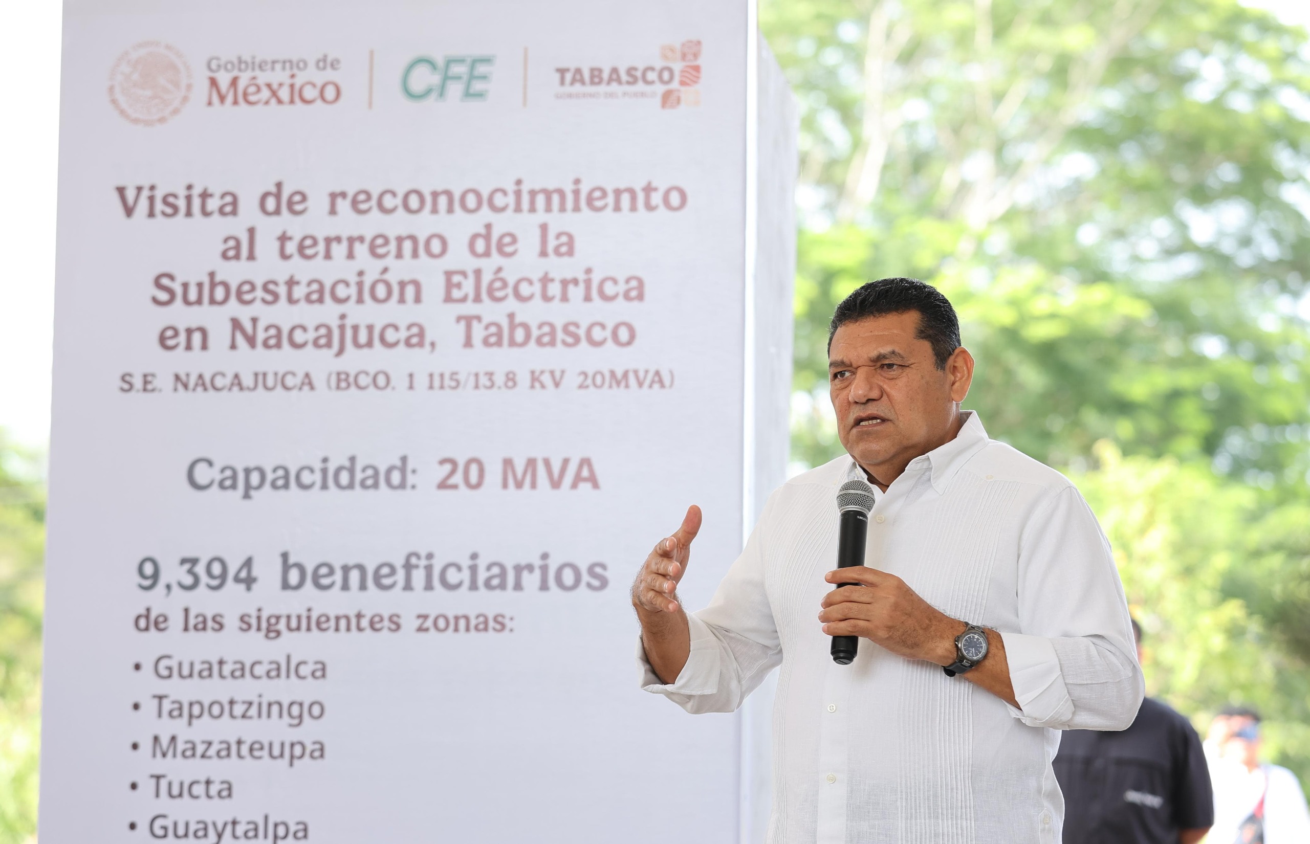 Supervisa Javier May terreno donde se construirá Subestación Eléctrica de Tucta, Nacajuca; beneficiará a 9,394 habitantes de zona Yokot’an.