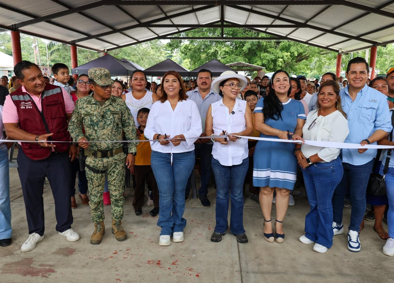 Impulsan alcaldesa de Huimanguillo, Gobierno Federal y Estatal ‘Jornada de Paz’ en Palo Mulato.