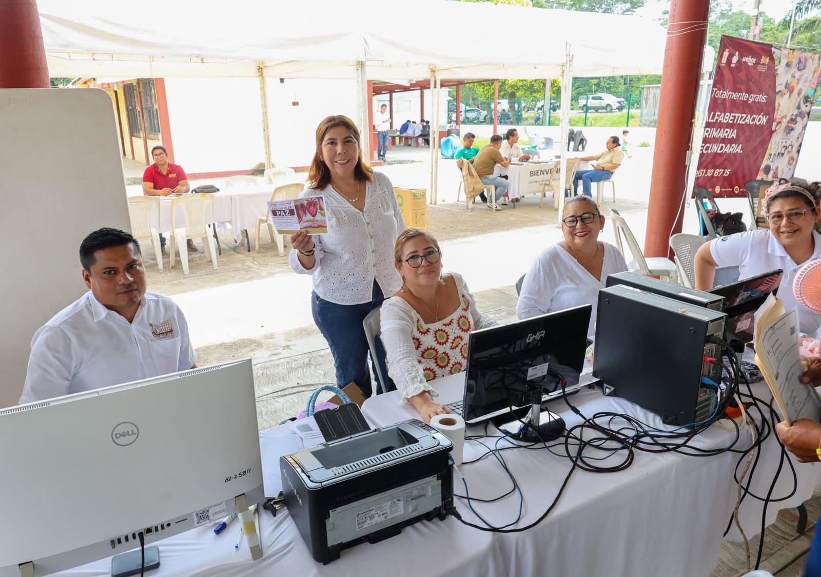 Alcaldesa de Huimanguillo, Gobierno Federal y Estatal llevan a cabo segundo día de la ‘Jornada de Paz’ en Palo Mulato.