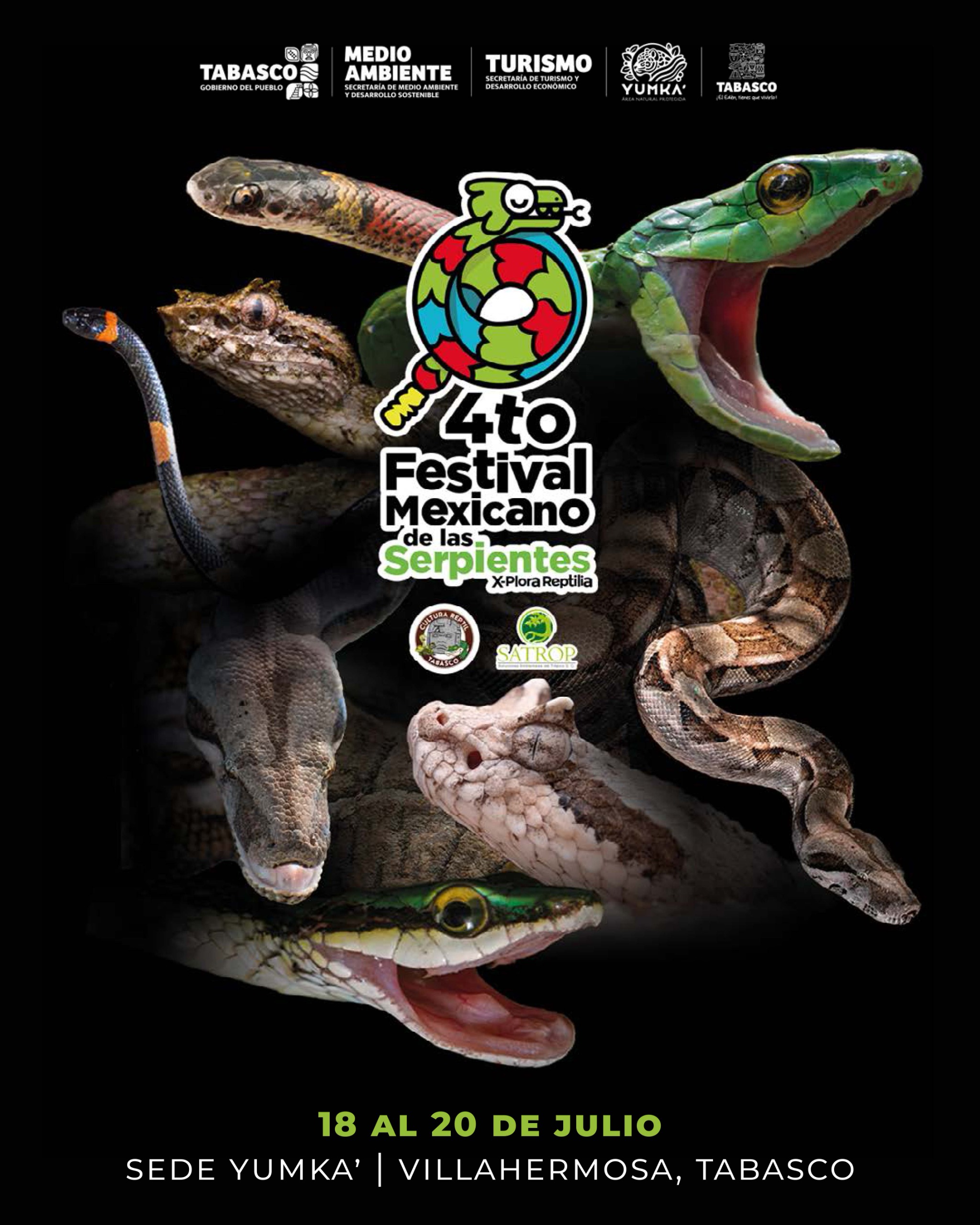Yumka’, sede del 4° Festival Mexicano de las Serpientes, del 18 al 20 julio.