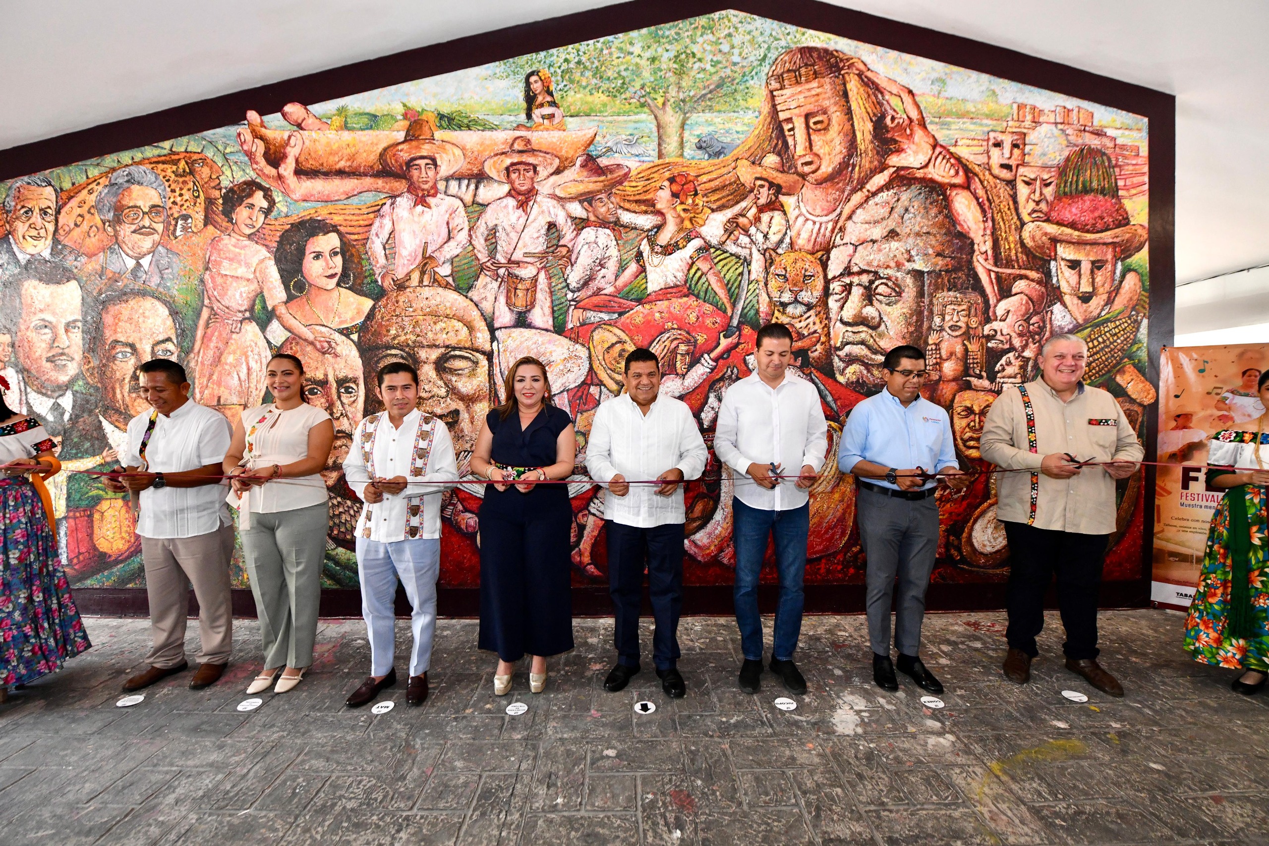 Con inauguración del mural Legado Cultural del Pueblo Tabasqueño, Gobierno del Pueblo impulsa una cultura inclusiva que fomenta las tradiciones, identidad y sentido de pertenencia.