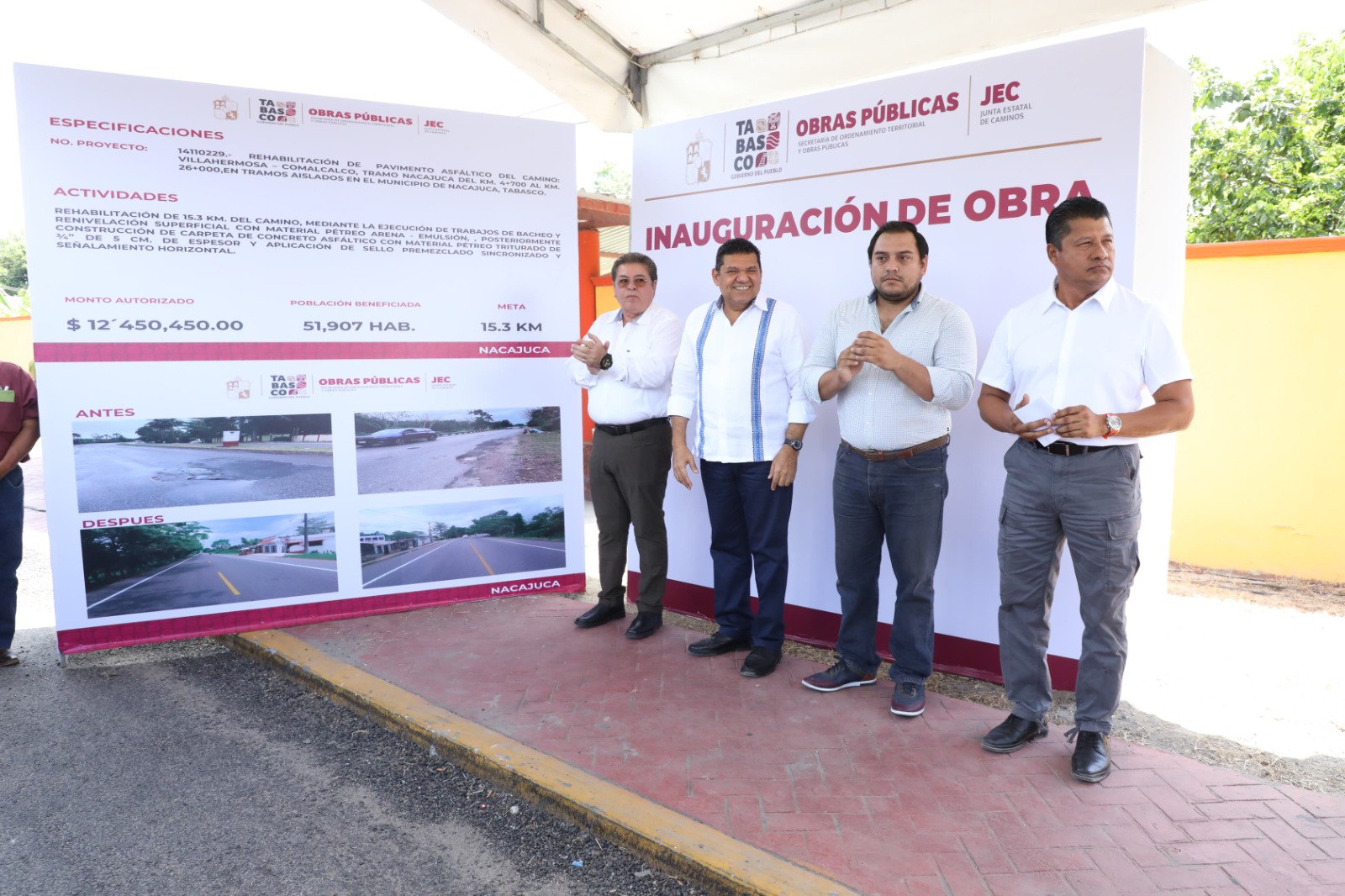 Gobierno del Estado entrega obras por 36.3 mdp en Nacajuca; “vienen cosas buenas para zona Yokot’an”, anuncia Javier May.