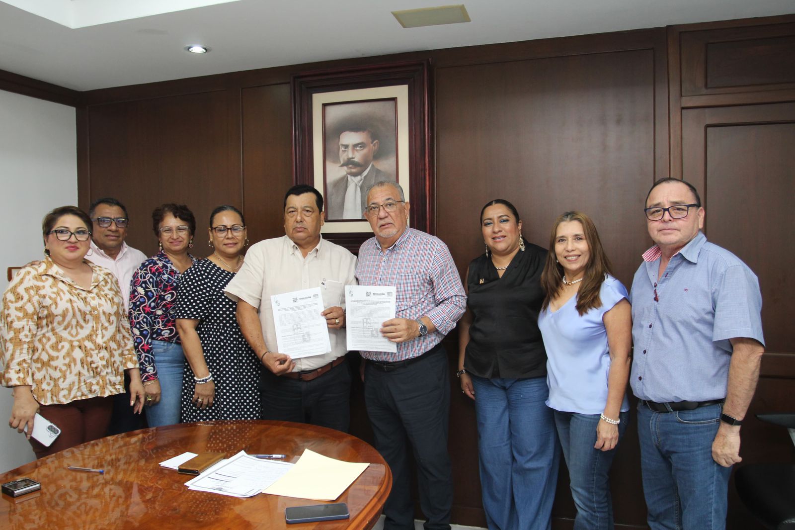 COBATAB y SICOBATAB firman convocatoria para proceso de reubicación de docentes por apertura del Plantel 52 en Pomoca.