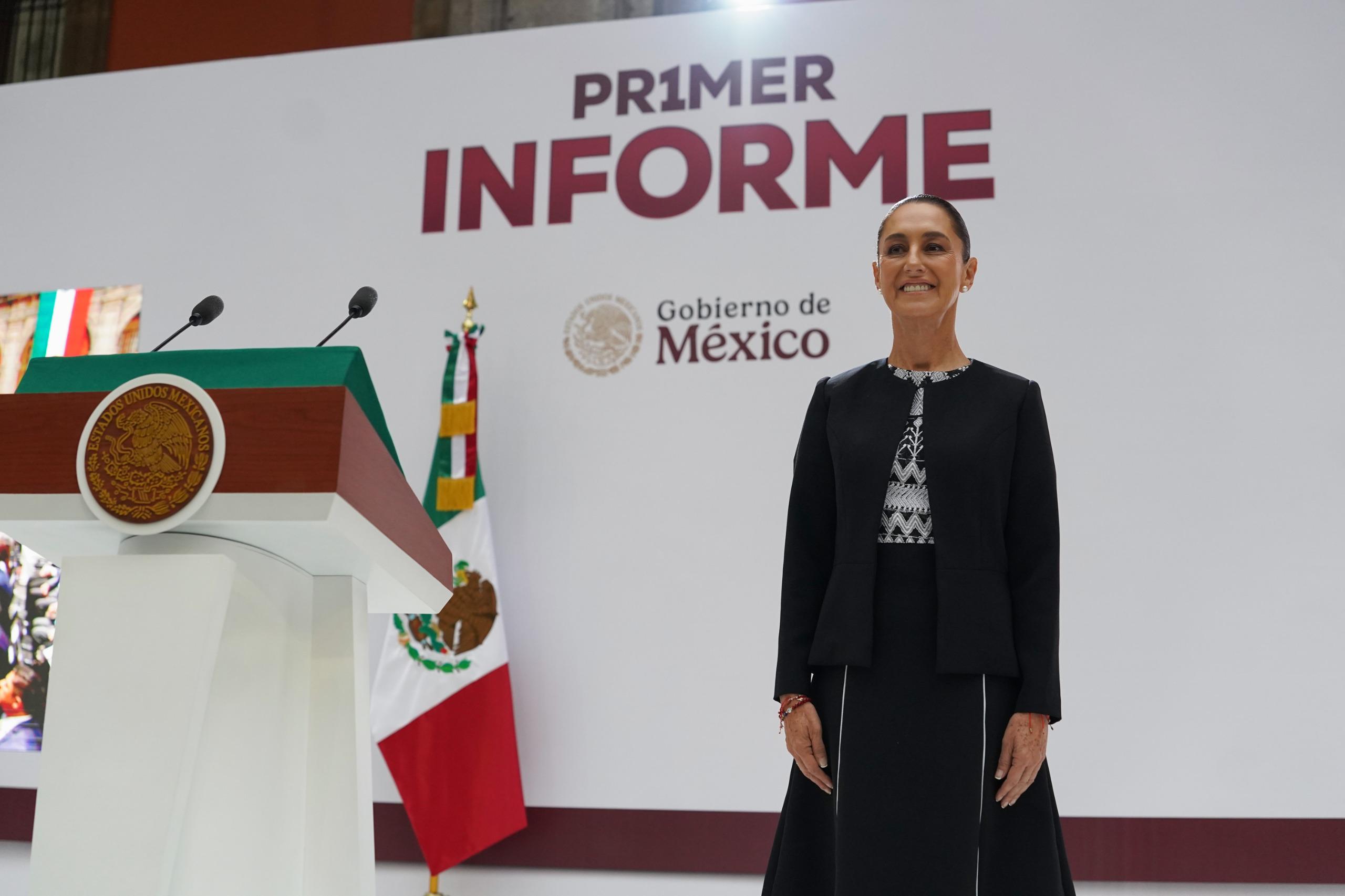 “Vamos bien y vamos a ir mejor”, destacó la Presidenta de México, #ClaudiaSheinbaum, durante su #Pr1merInforme.