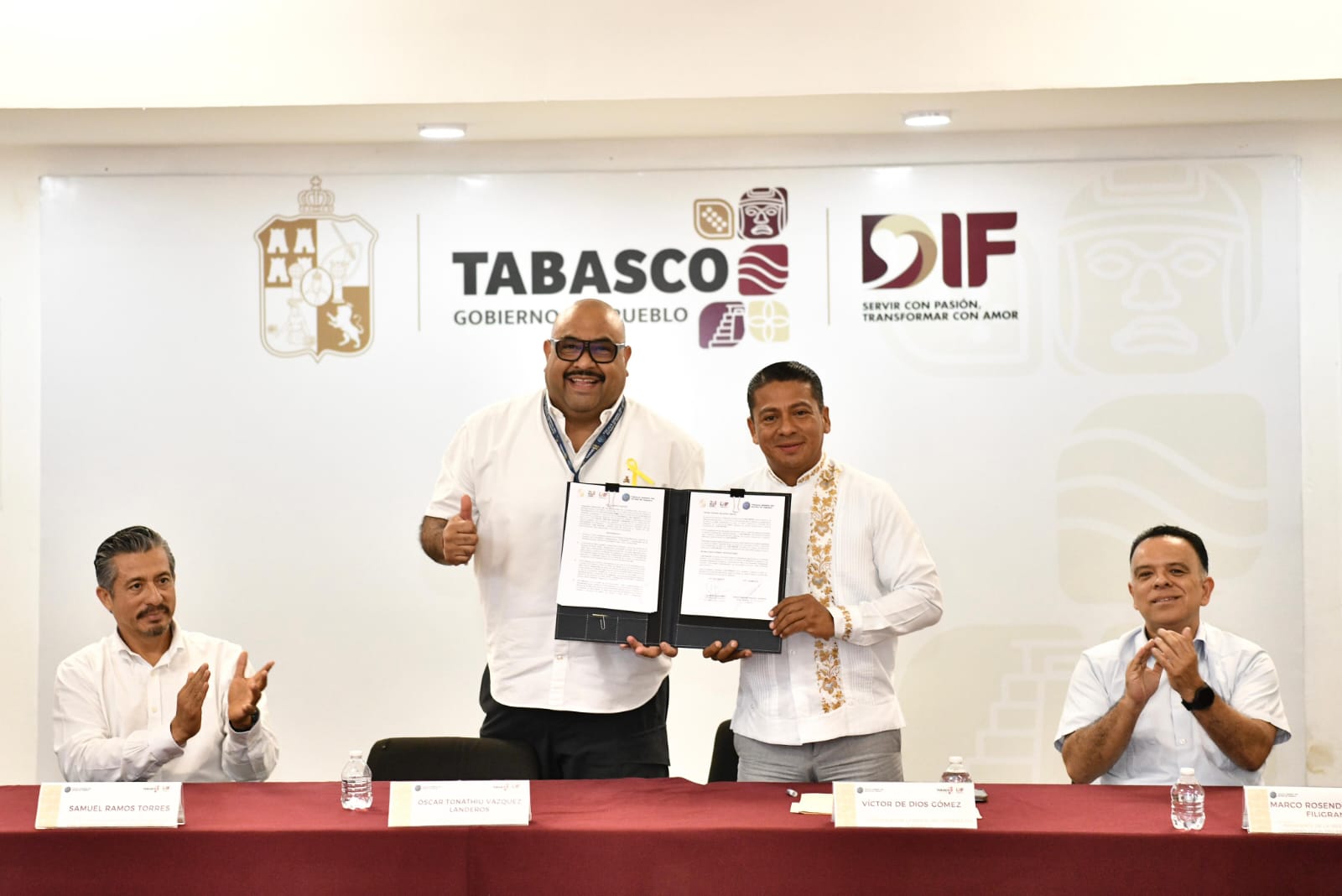 Firman Convenio de Colaboración DIF Tabasco y FGE para fortalecer acciones para la protección de niñas, niños y adolescentes.