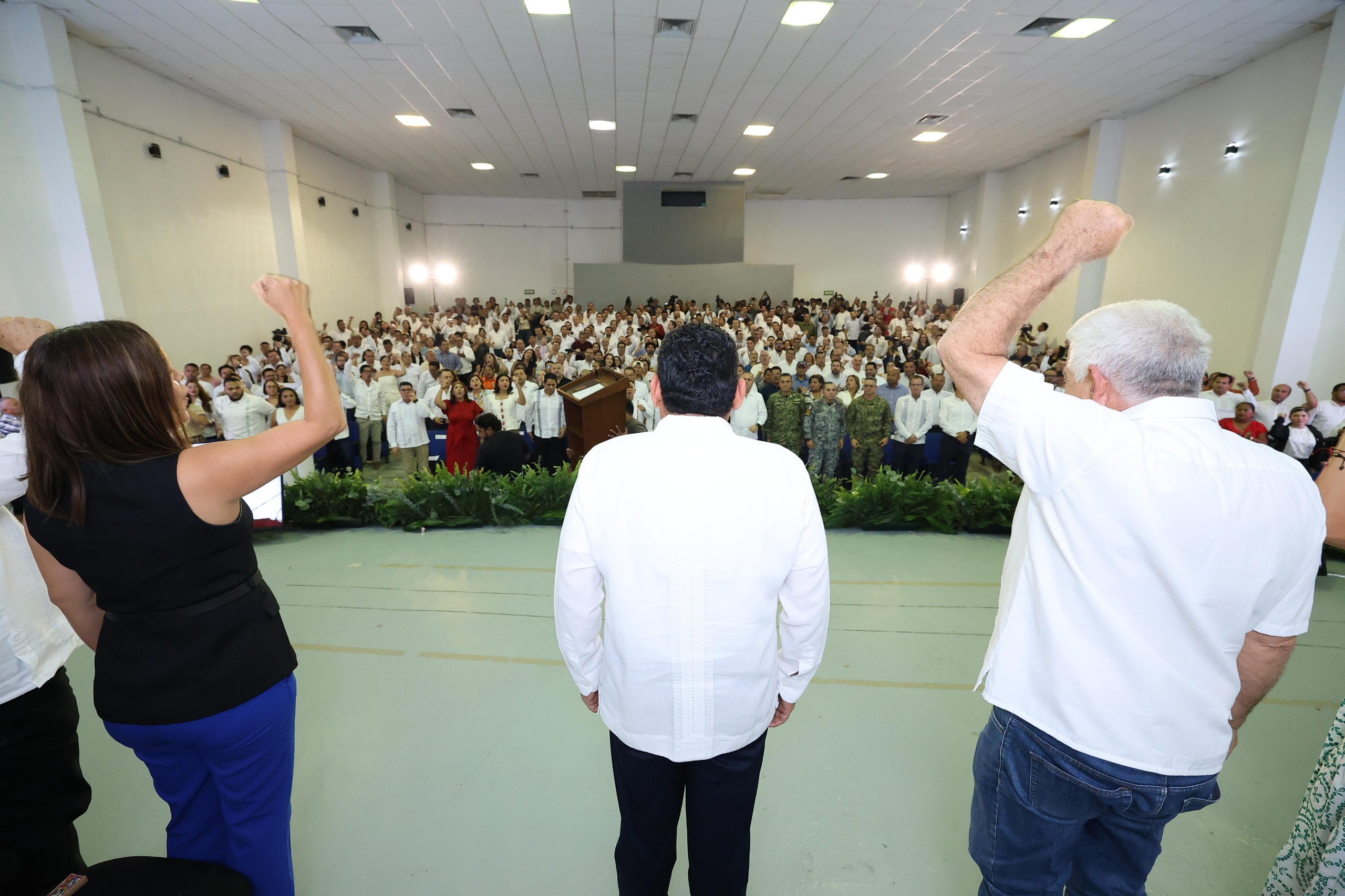 Protagonistas de la Transformación respaldan el mensaje de Javier May al celebrar el primer año del Gobierno del Estado.