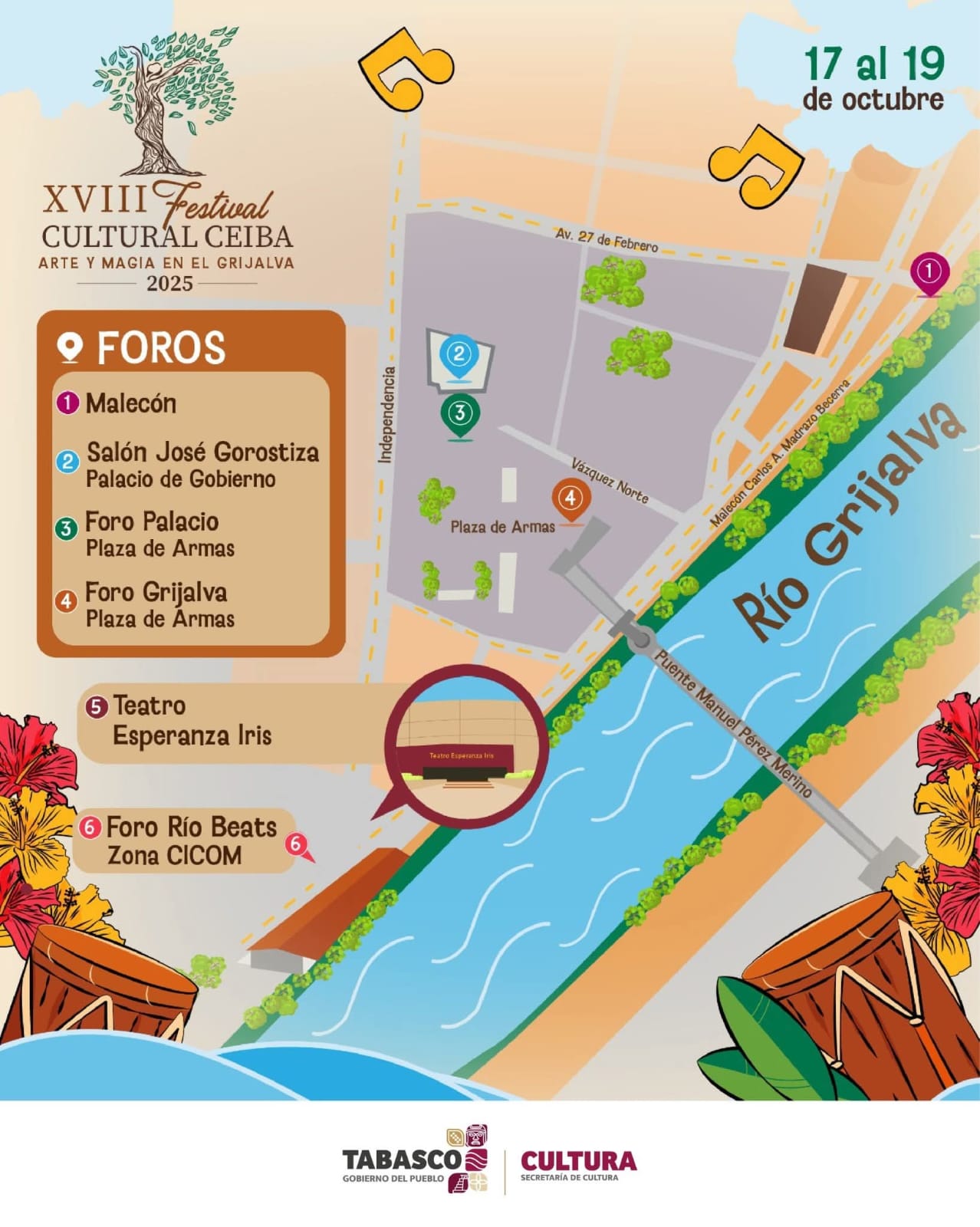 Todo listo para que tabasqueñas y tabasqueños disfruten XVIII Festival Cultural Ceiba 2025: Aída Elba Castillo.