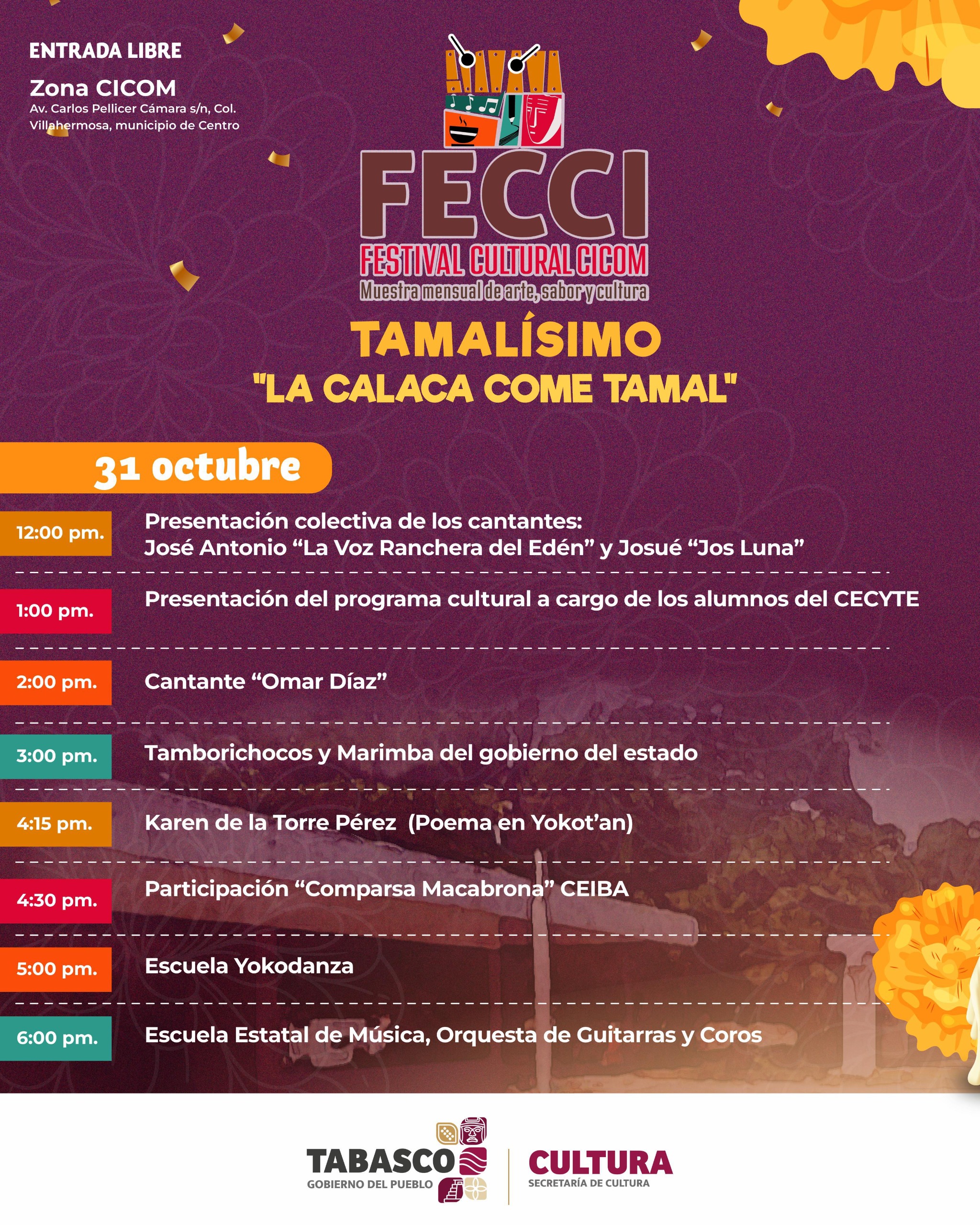 El FECCI celebrará el Día de Muertos con el festival “Tamalísimo: La calaca come tamal”.