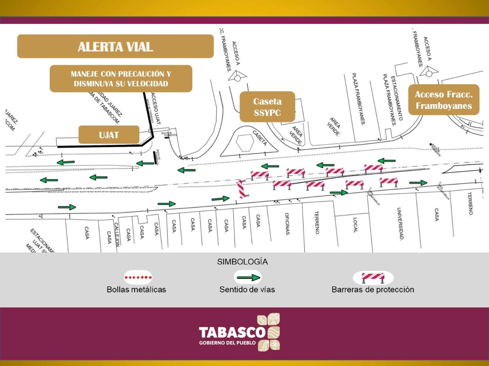 Este lunes inician trabajos de construcción de retorno en Avenida Universidad, a la altura del fraccionamiento Framboyanes.