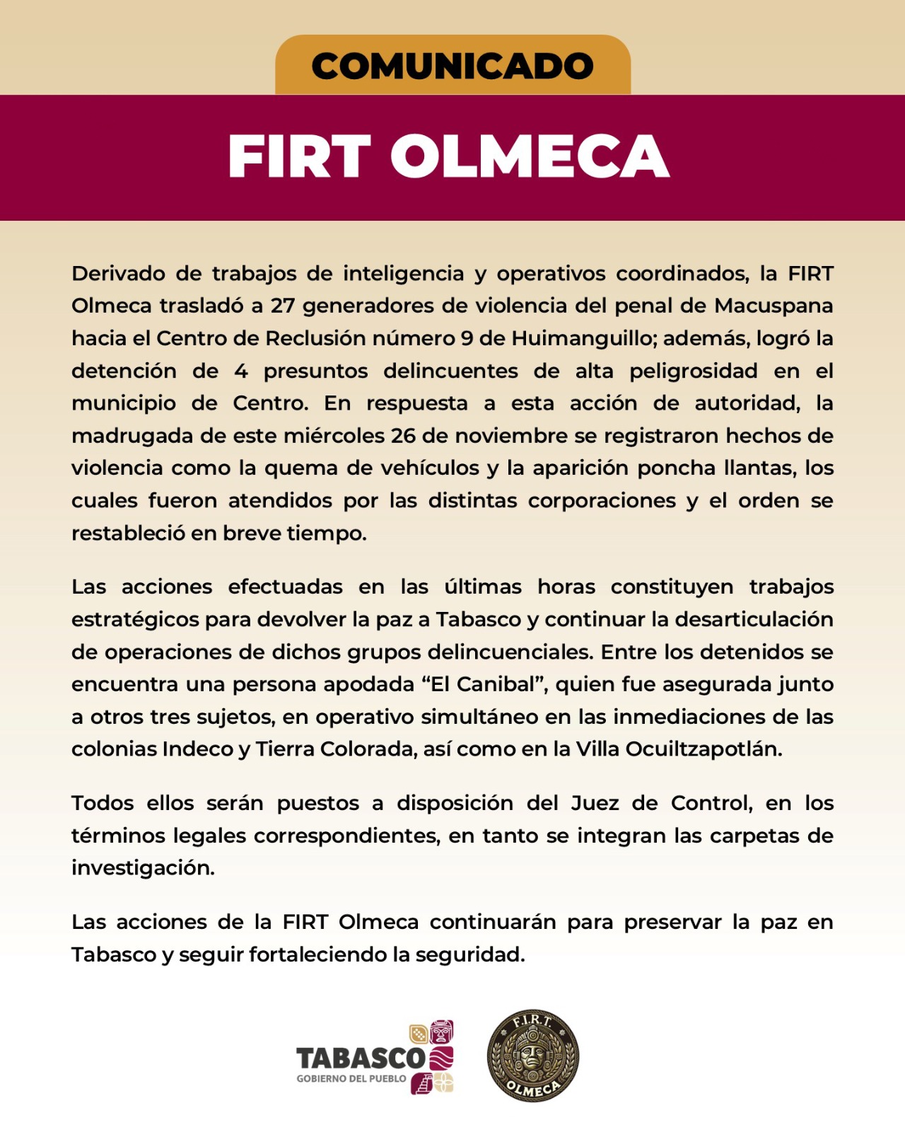 COMUNICADO FIRT OLMECA.