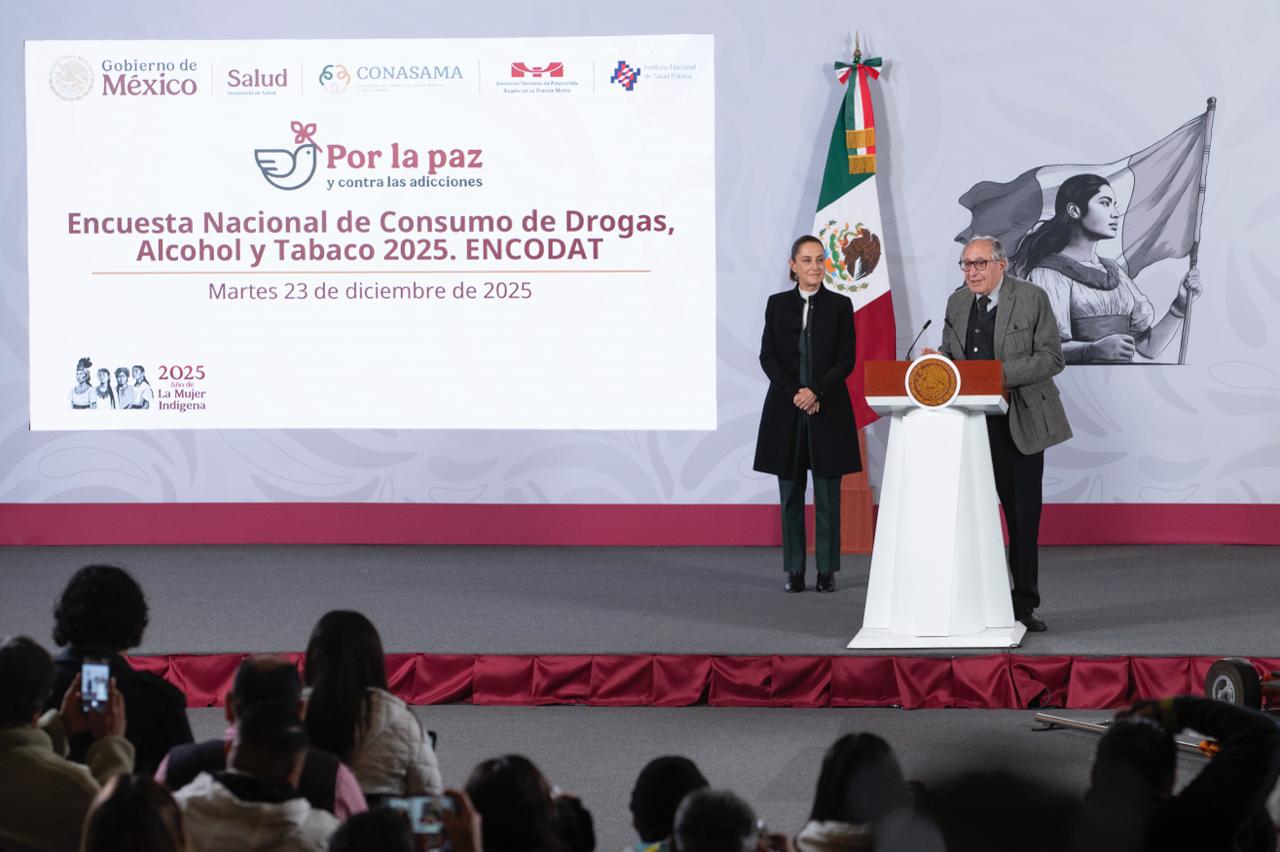 RESULTADOS DE LA ENCODAT 2025 DEMUESTRAN QUE FUNCIONA LA CAMPAÑA “ALÉJATE DE LAS DROGAS. EL FENTANILO TE MATA”: PRESIDENTA CLAUDIA SHEINBAUM.