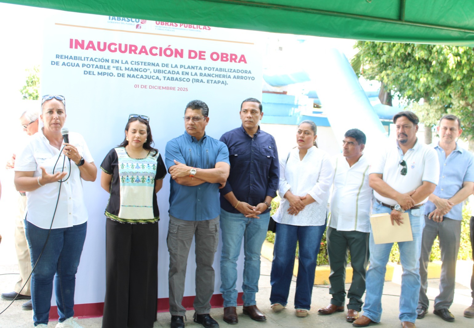 Inauguran rehabilitación de la cisterna de la Planta Potabilizadora ‘El Mango’.