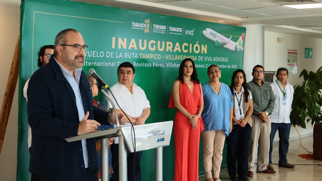 El Gobierno de Tabasco y Viva Aerobus anuncian la Nueva Ruta Aérea Directa: Villahermosa-Tampico.