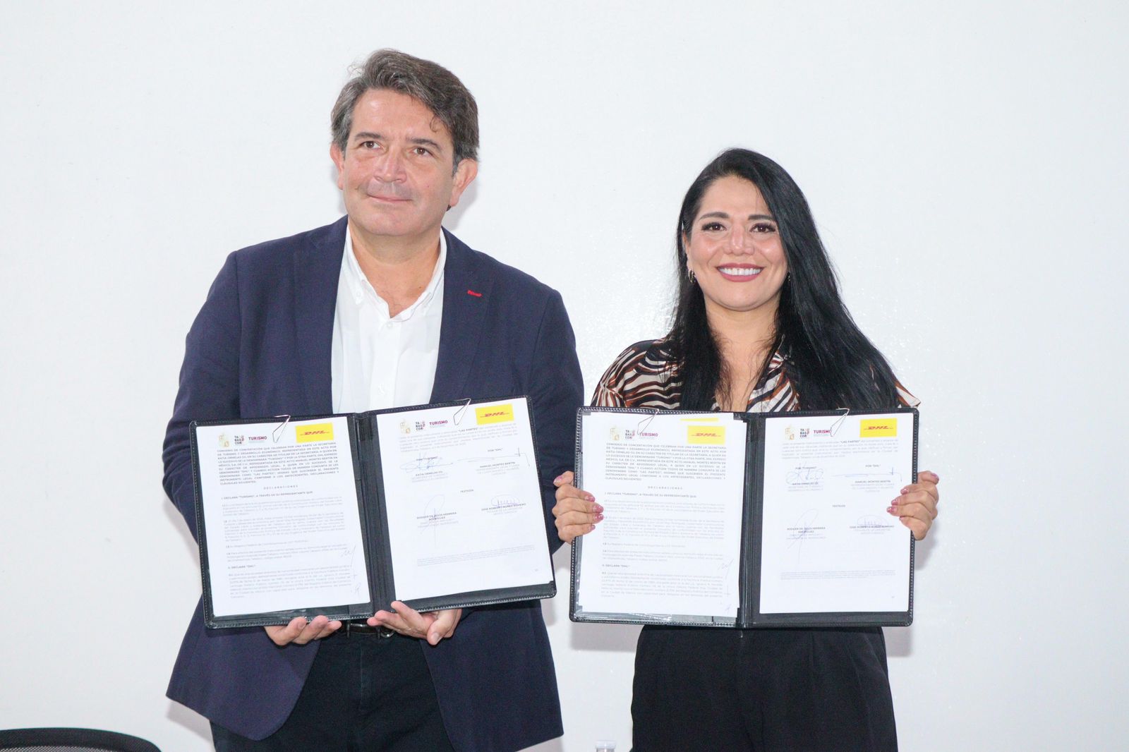 Gobierno de Tabasco y DHL Express México anuncian convenio para impulsar crecimiento de las MiPyMEs locales.