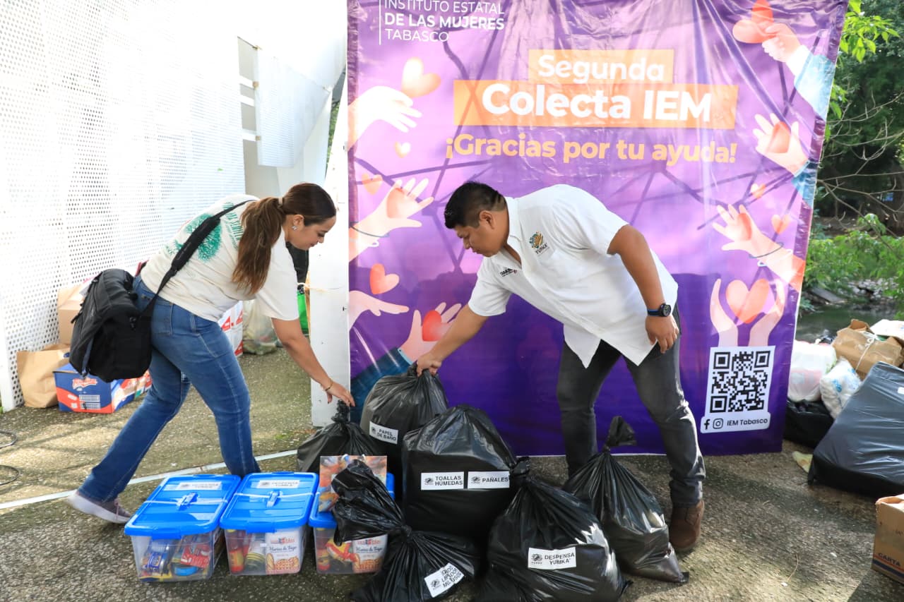 Realiza IEM colecta en apoyo a familias vulnerables; es un espacio con profundo sentido social, destaca Claudia Magaña.