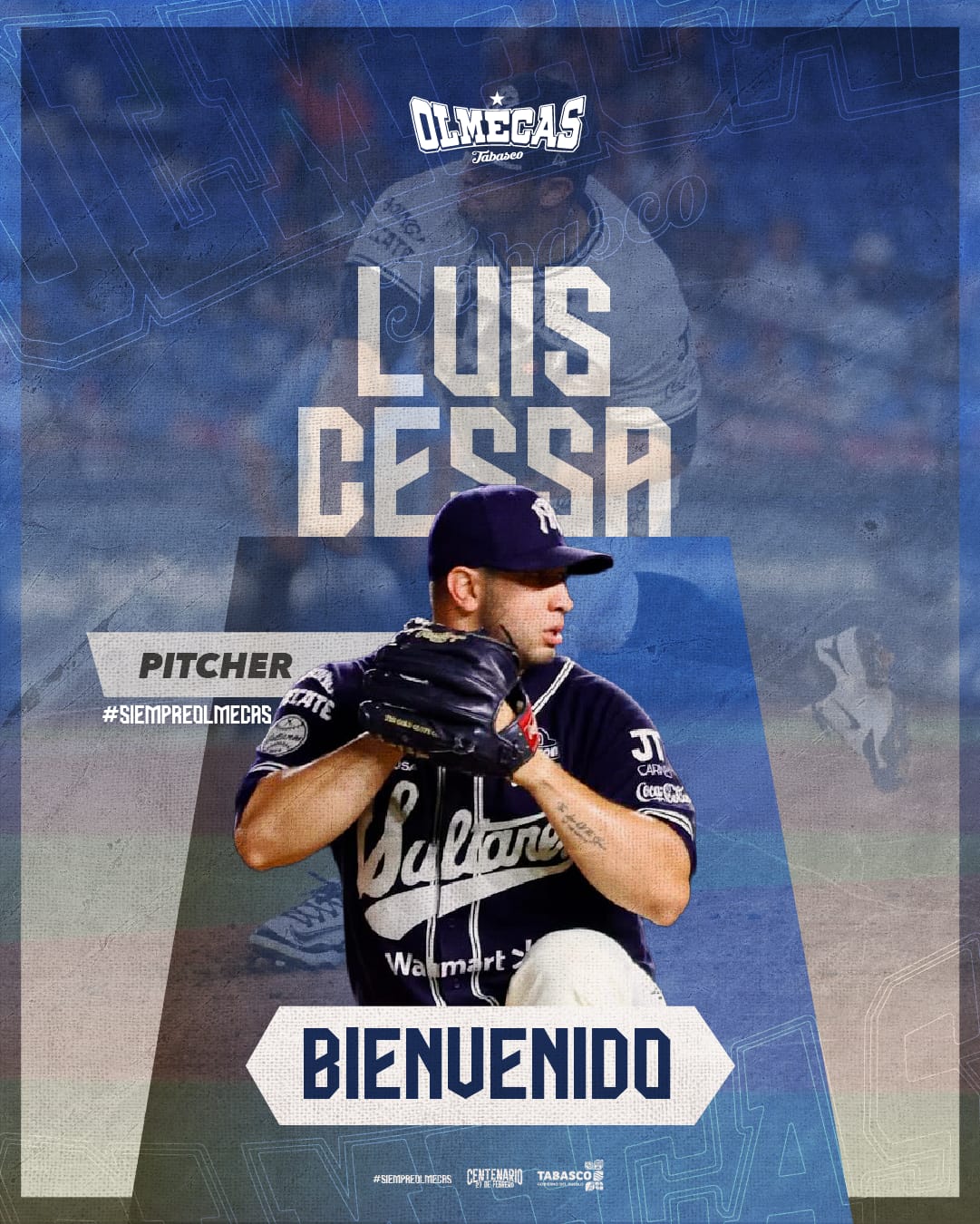 Desde los grandes escenarios del beisbol internacional… Luis Enrique Cessa regresa a la tierra que lo vio crecer.