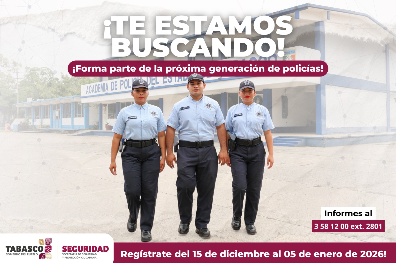 ABRE CONVOCATORIA LA SSPC PARA POLICÍA PENITENCIARIA Y POLICÍA DE PROXIMIDAD.