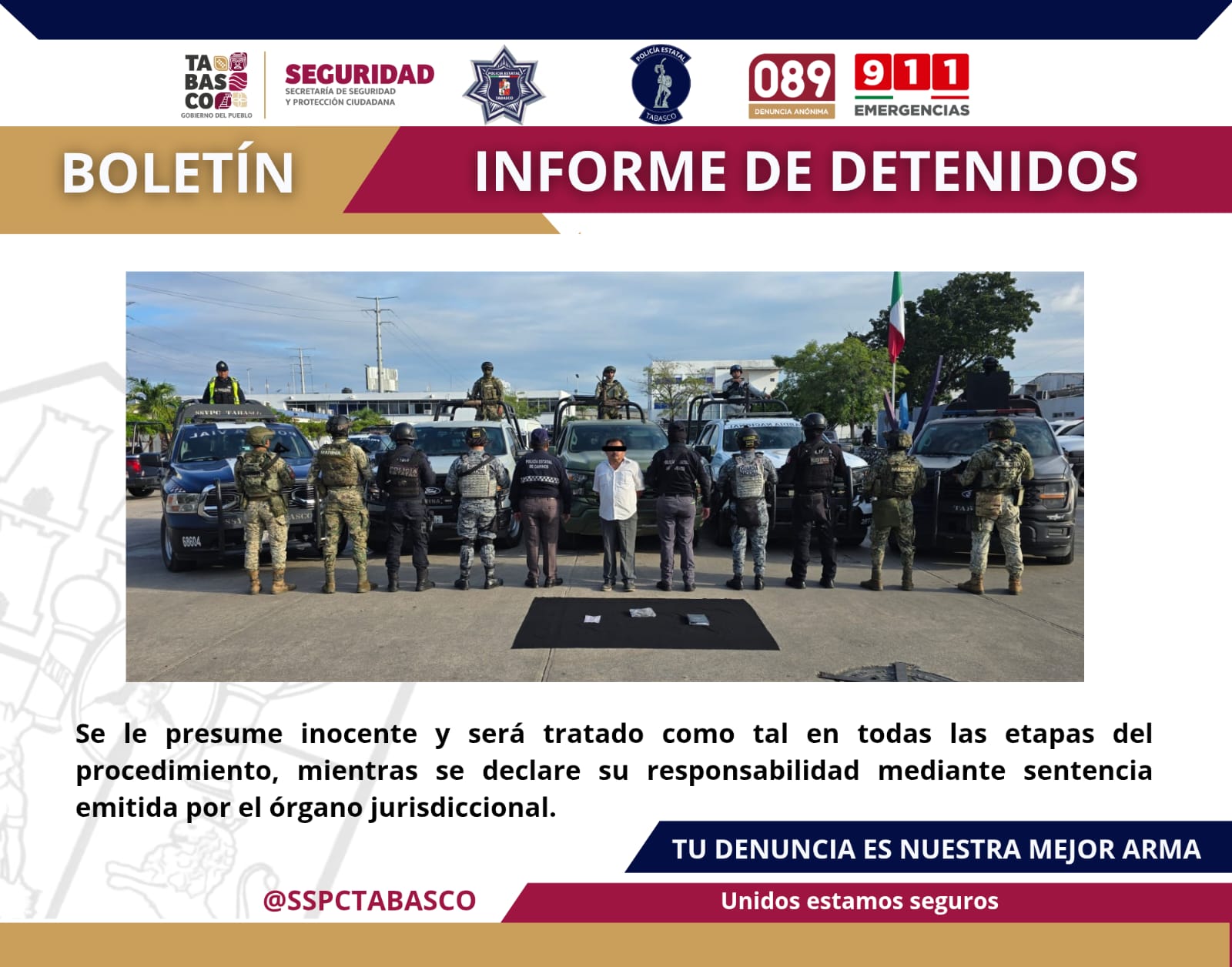 Detiene FIRT Olmeca a masculino que portaba narcóticos.