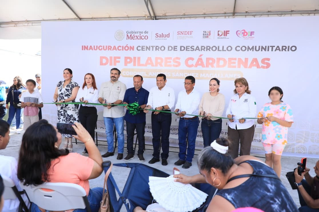 A Tabasco le va bien porque el pueblo nos acompaña, afirma Gobernador Javier May al entregar nuevo Centro de Desarrollo Comunitario DIF Pilares en Cárdenas.