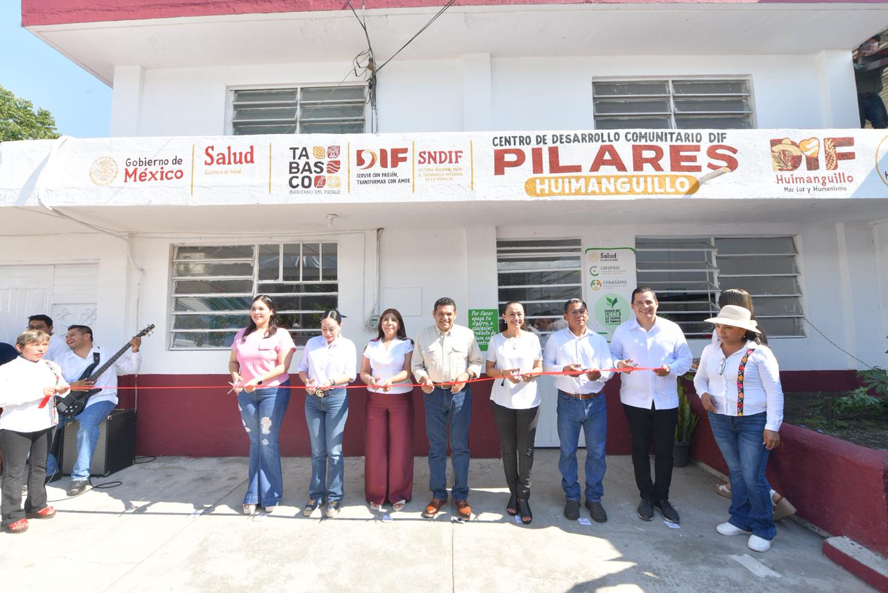 De la mano del Gobierno del Estado, abren Centro Pilares Huimanguillo para alejar a niñez y juventud de conductas de riesgo.
