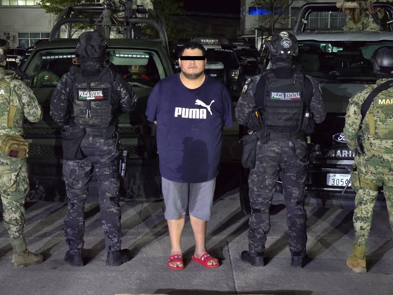FIRT Olmeca detiene a objetivo prioritario; es asegurado «Balú», presunto generador de violencia con droga y arma larga.
