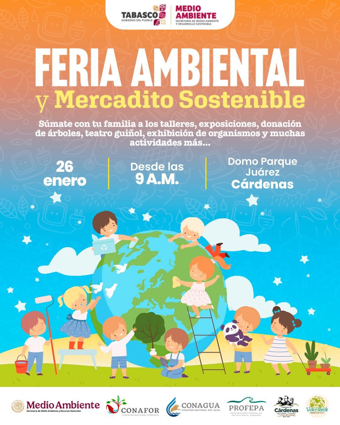 Realizará Gobierno del Estado “Feria Ambiental y Mercadito Sostenible”.