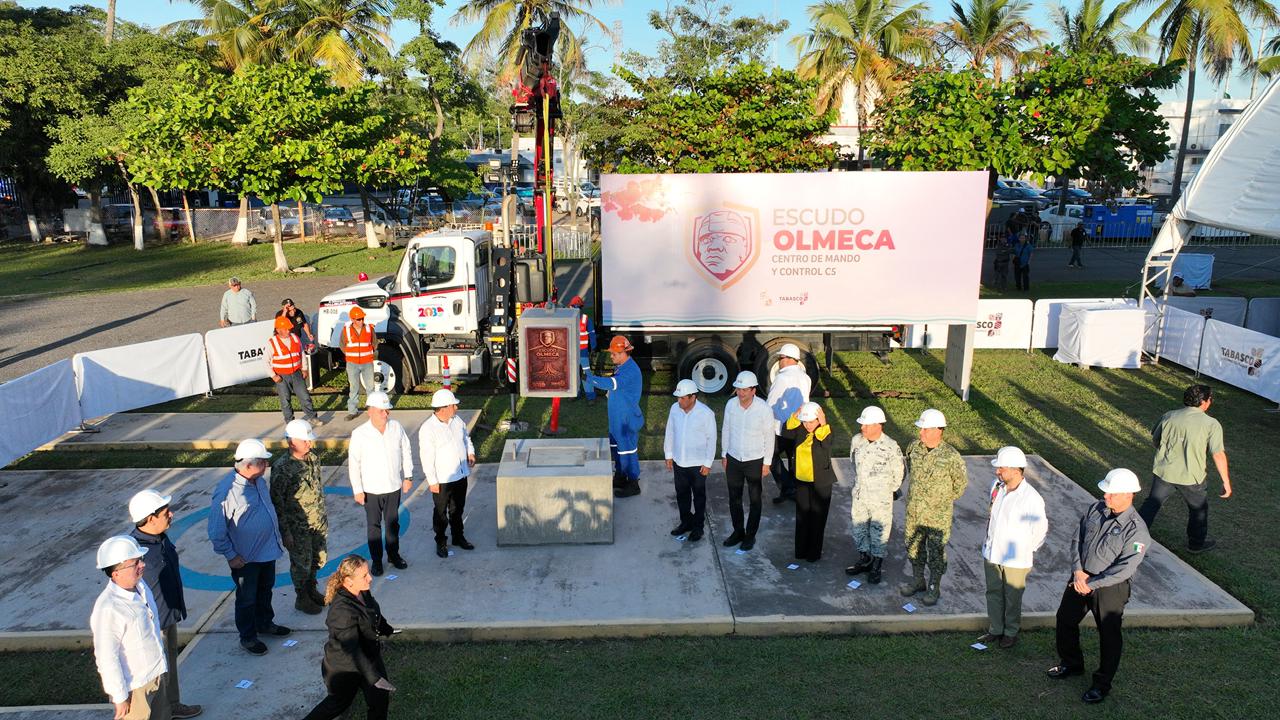 Gobierno del Estado inicia construcción del Escudo Olmeca que ubicará a Tabasco a la vanguardia nacional en materia de seguridad.