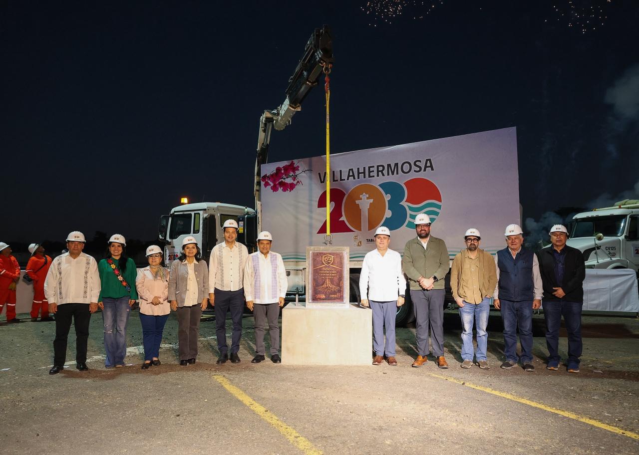 Inicia proyecto Villahermosa 2030 con la colocación de la primera piedra del nuevo Centro de Convenciones; “sienta las bases de una nueva etapa de prosperidad para la ciudad”, destaca Javier May.