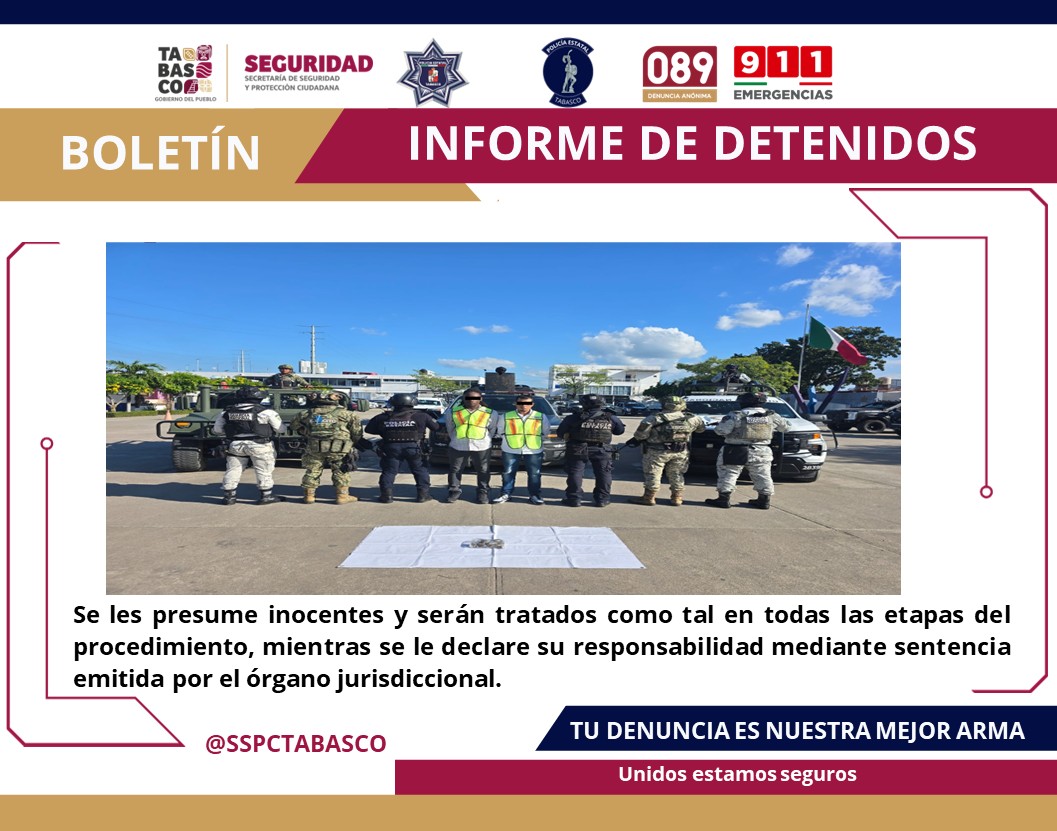 Detiene SSPC a dos masculinos por delito contra la Ley General de Salud.