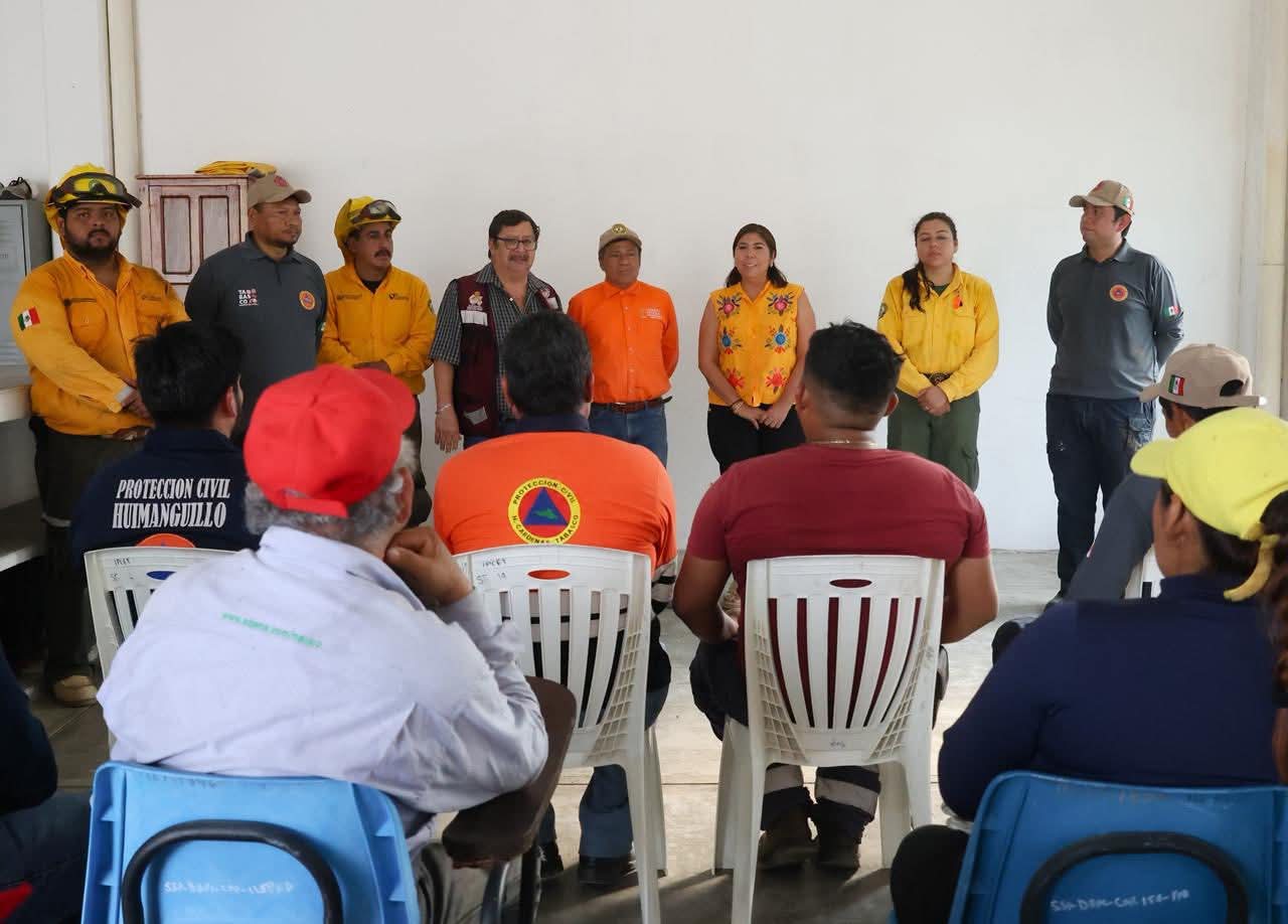 Huimanguillo fue sede del ‘Taller Práctico de Combate de Incendios Forestales’, realizado en el marco del programa estatal de fortalecimiento de capacidades en protección civil.