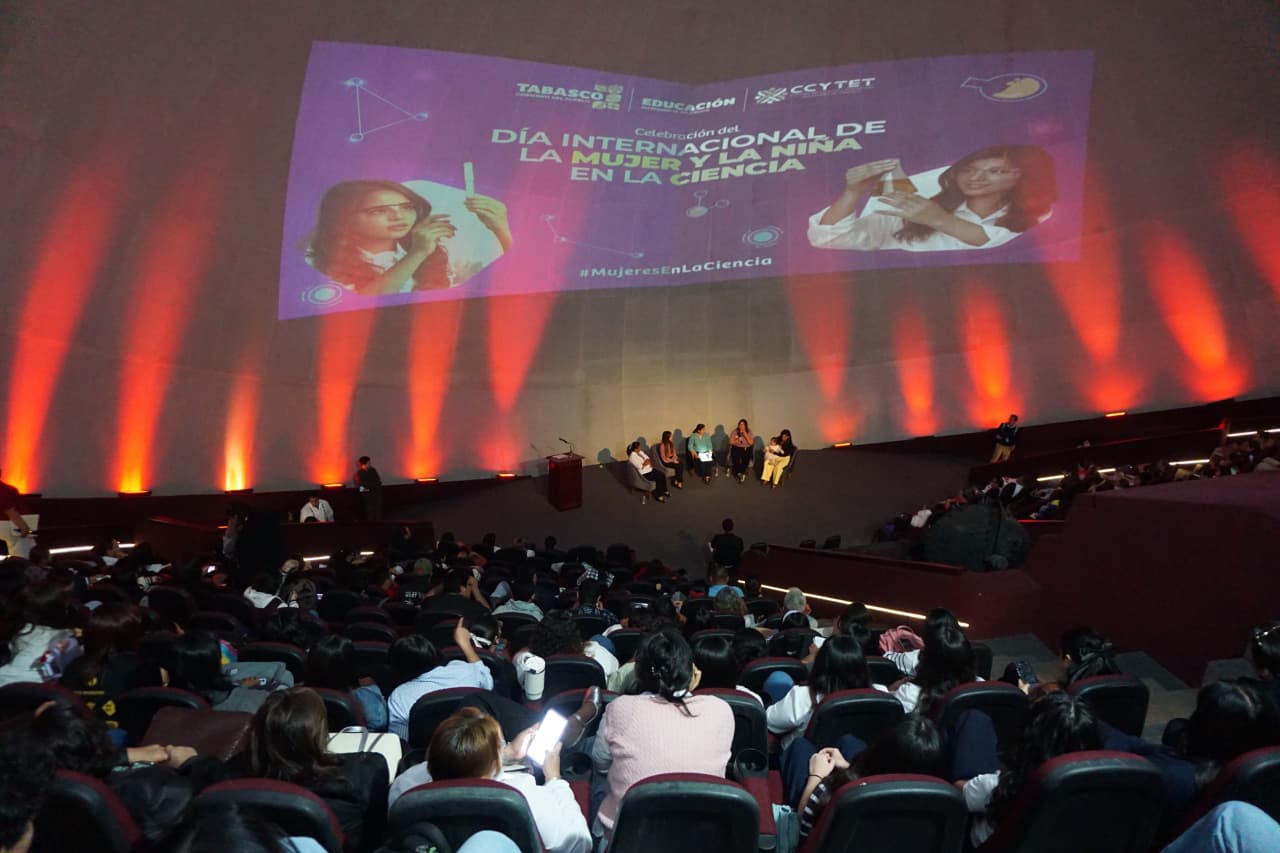 Con encuentro en el Planetario Tabasco 2000, CCYTET impulsa la participación de mujeres y niñas en la ciencia.