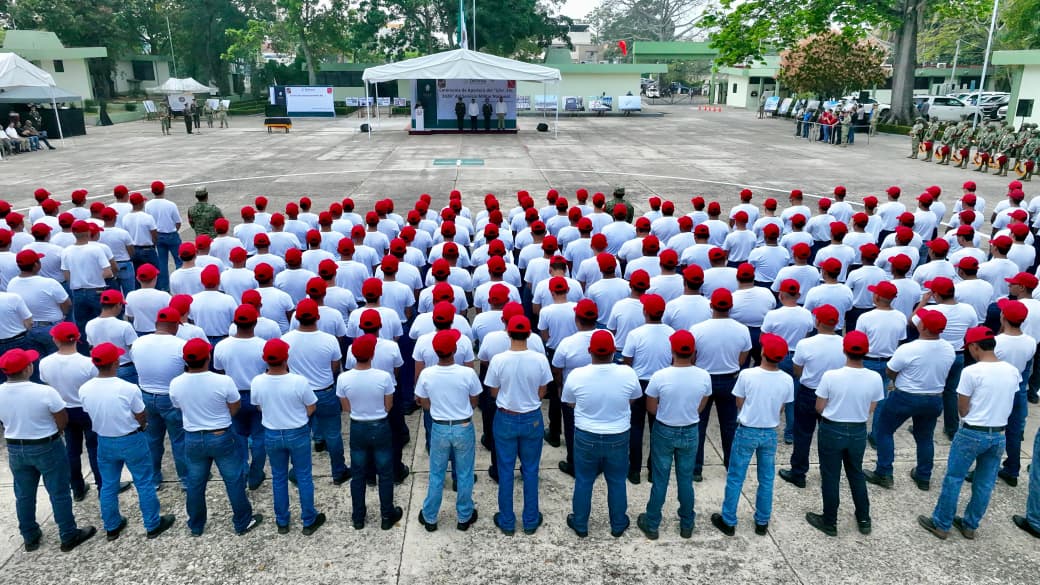Atestigua Gobernador Javier May inicio de actividades de cuatro Centros de Adiestramiento en Tabasco, como parte del Primer Escalón 2026 del SMN.
