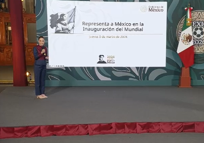Presidenta Claudia Sheinbaum presenta el concurso “Representa a México en la Inauguración del Mundial” para obsequiar el boleto 00001 a una mujer de 16 a 25 años.