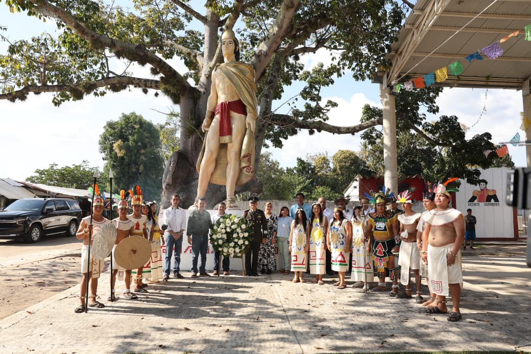 Con evento cívico cultural, conmemoran 501 aniversario luctuoso de Cuauhtémoc en Tenosique.