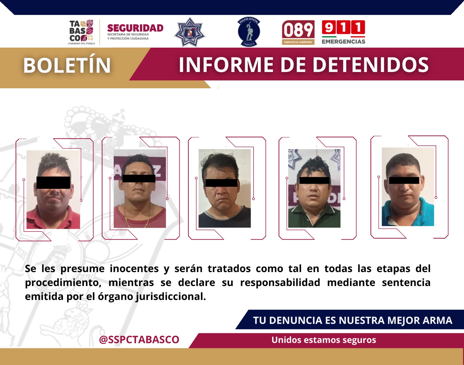 Seis personas detenidas por narcomenudeo durante recorridos de seguridad.