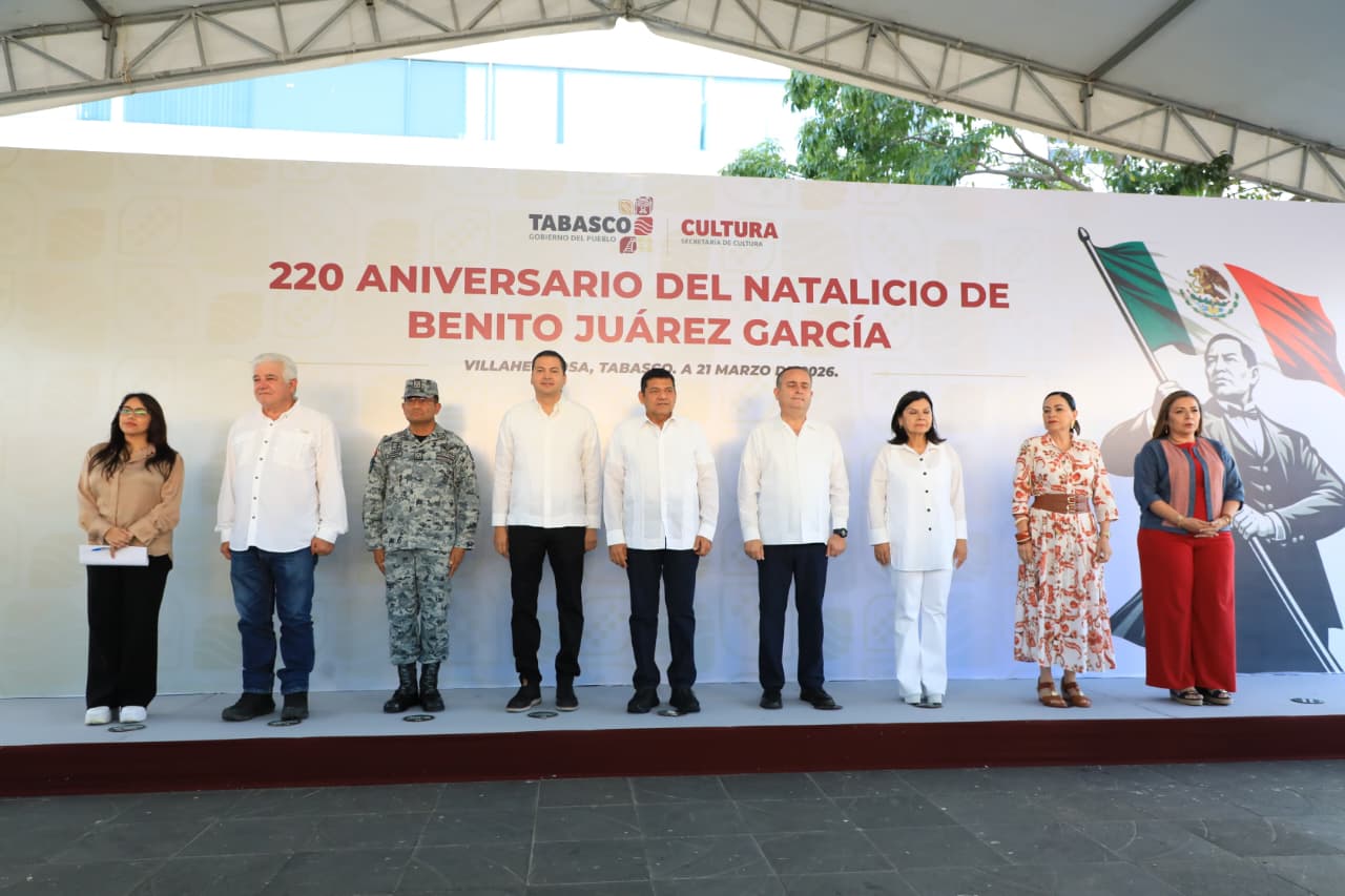 Bajo el ideario juarista, en Tabasco se reivindican derechos sociales y se combate la pobreza y la injusticia, confirman pueblo y Gobierno.